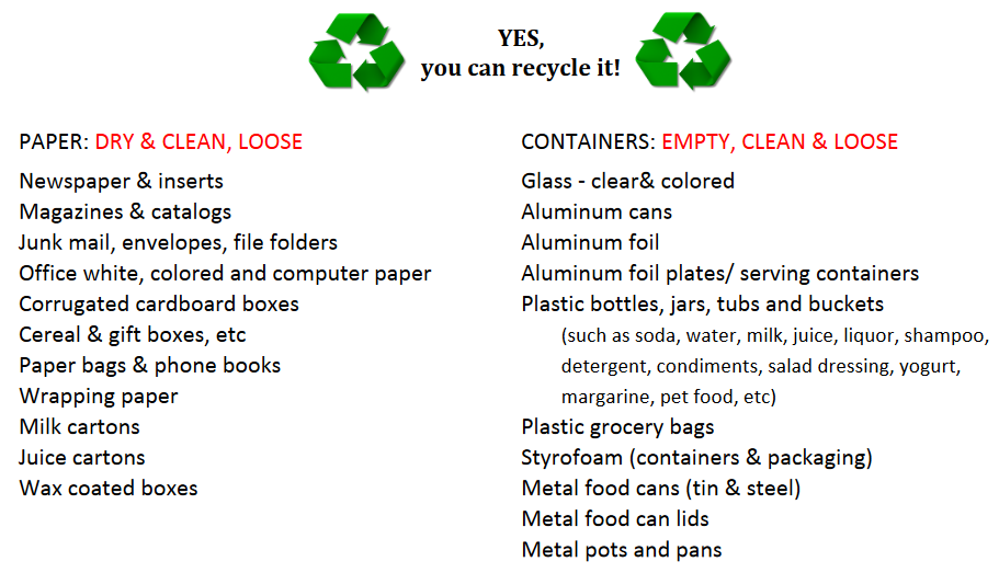Trash & Recycling – Brazoria County Municipal Utility District No. 21